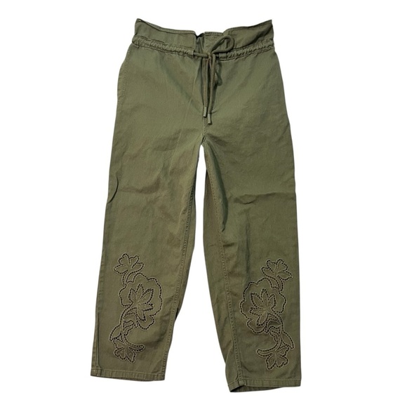 Future Collective Pants - Future Collective Jenny K Lopez pants 8 Eyelet Loose baggy High rise waist Olive